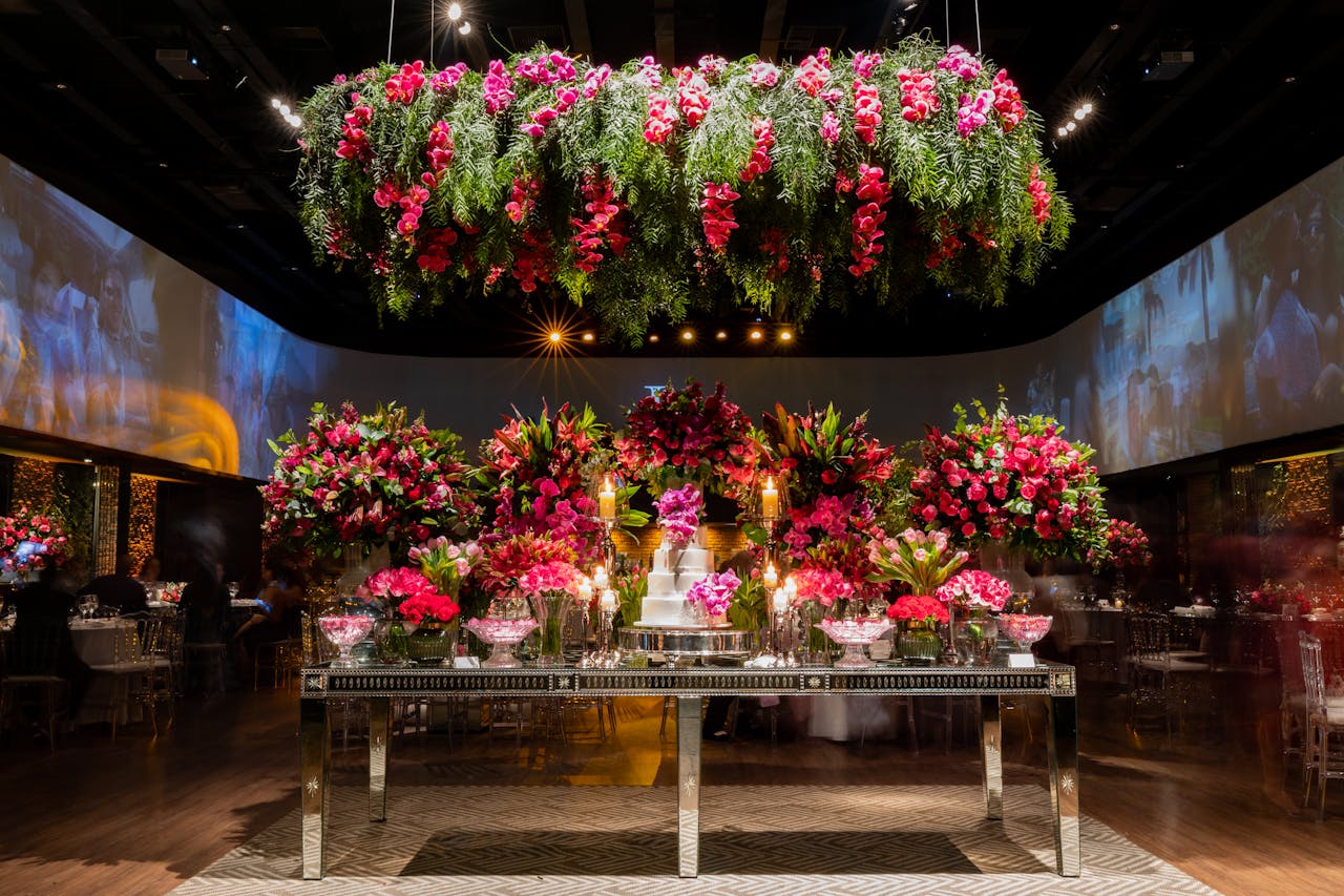 Luxury party styling package with grand venue transformation and premium decorations